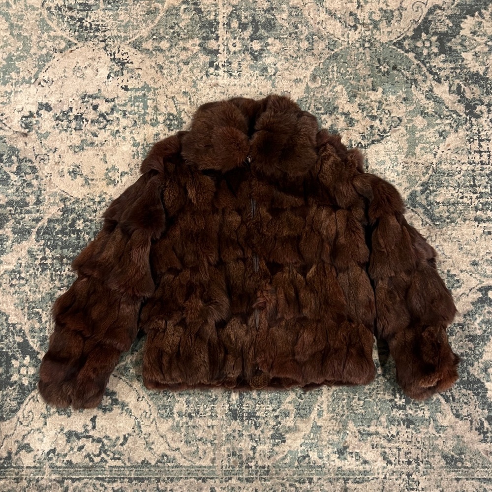 Vintage Rich Brown Fox Fur Jacket
